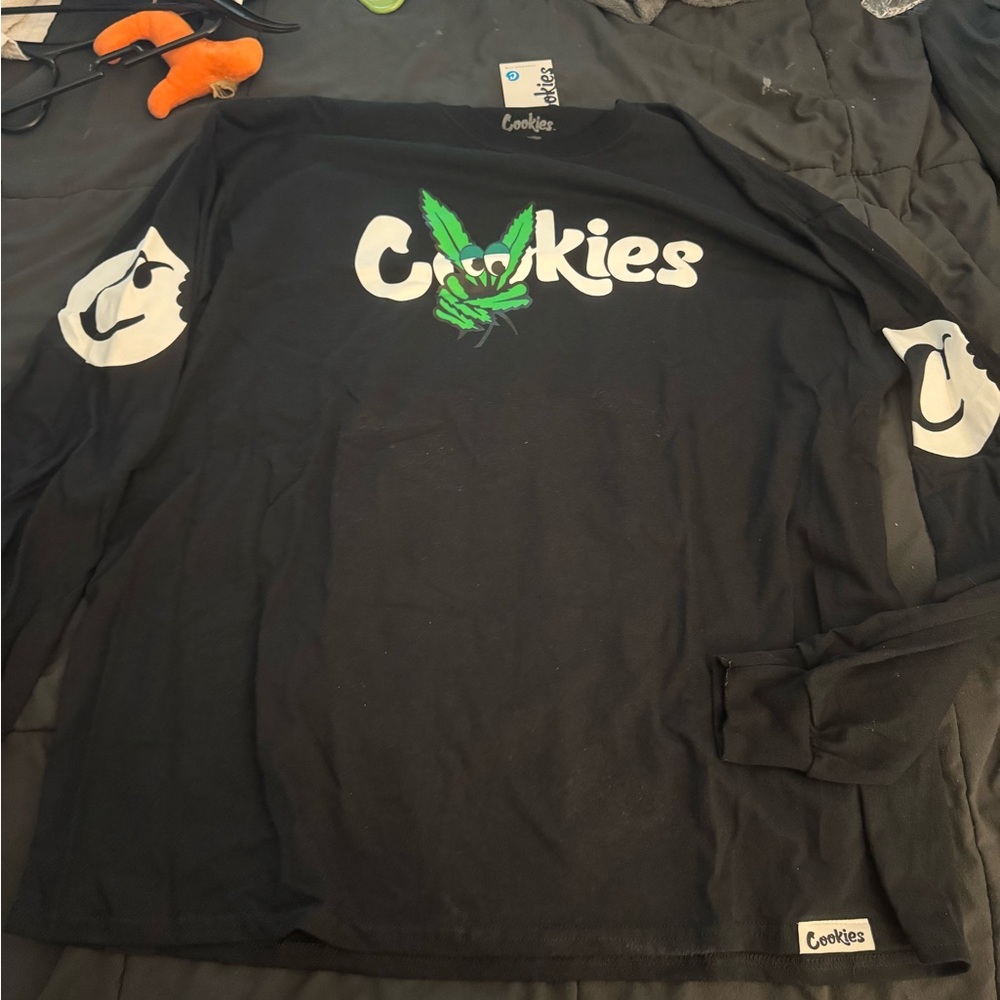 COOKIES Black Long Sleeve Tee. 2Xl.
